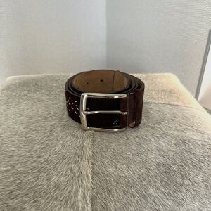 Brown Suede Women’s Belt - Classic Silver Buckle